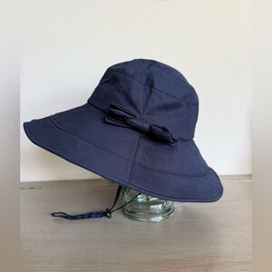 Comhats Navy Blue Sun Hat Wide Brim UPF 50+ Packable Gardening Hat Large NWT